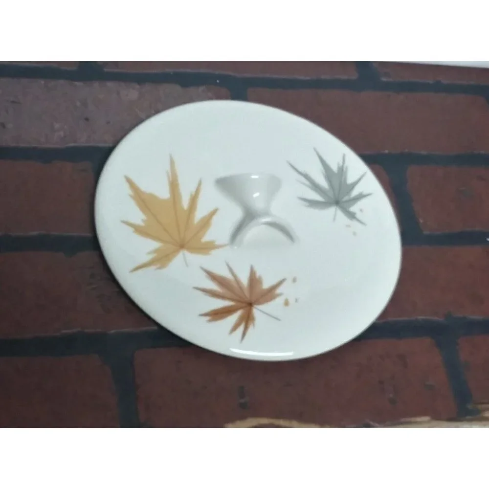 IROQUOIS CHINA BEN SEIBEL Autumn LEAVES skillet/casserole LID ONLY  7-7/8